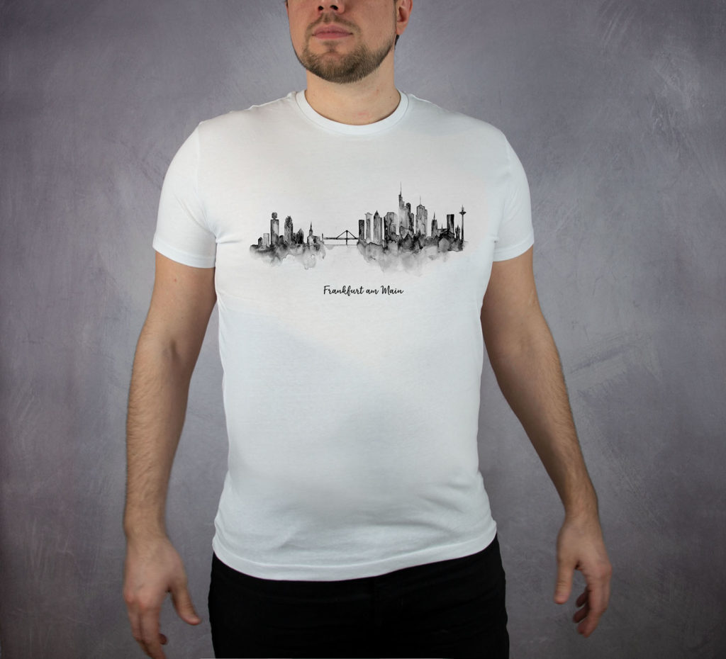 MALUU T-Shirt Männer Frankfurt schwarz